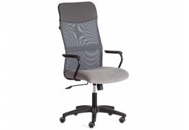 Кресло PRACTIC (мп) флок серый/металлик