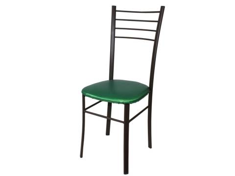 Стул Лайт ДХ-5 на коричневом каркасе обивка изумруд