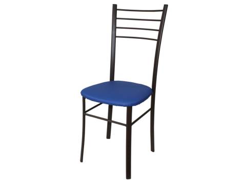 Стул Лайт ДХ-5 на коричневом каркасе обивка синий