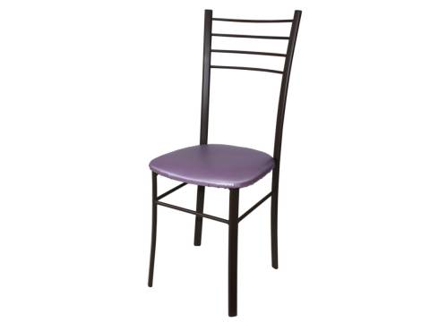 Стул Лайт ДХ-5 на коричневом каркасе обивка сиреневый