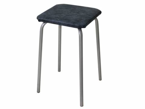 Табурет квадратный ДХ-9 обивка черный