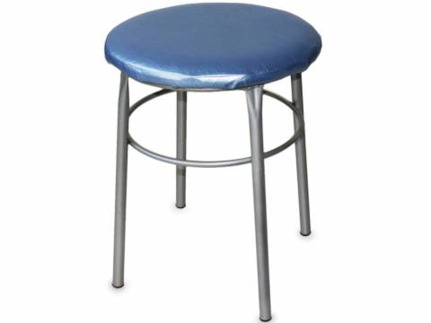 Табурет круглый ДХ-10 обивка светло-голубой