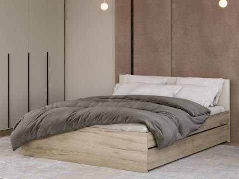 Кровать Монблан с ящиками 160х200 см Кашемир
