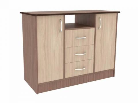 Комод универсальный Дуэт Люкс ясень шимо