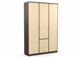 Шкаф комбинированный Дуэт Люкс без зеркала Венге/Млечный Дуб