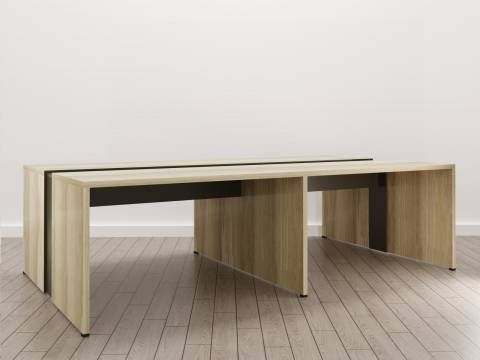 Стол для переговоров (Е-4) Eclectic eco Дуб рокпайл-Скала