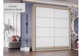 Шкаф-купе Гранд-1 2000 Сатин-двери Лакобель белый