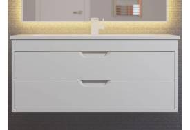 Тумба с раковиной Uperwood Modul матовая белая 100 см