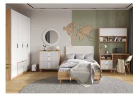 Детская Лаура Дуб вотан/Белый шагрень