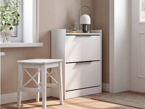 Обувница (600) 2 ящика белая