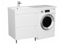 Тумба Сохо 47 напольная 2 ящика белый Marshall 110 левая