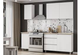 Кухонный гарнитур Денвер 1600 Белый текстурный