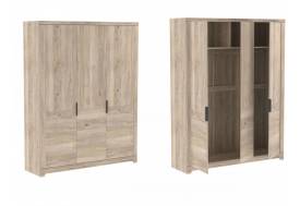 Шкаф 3-х дверный широкий глухой Юта Дуб Мария