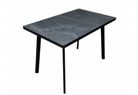 Стол раздвижной Лэнд черный камень/черный