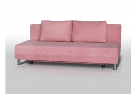Диван Комфорт Лайт без подлокотников 2 подушки микровелюр дымчатая роза