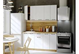 Кухонный гарнитур Хелмер 1600 мм ЛДСП Вотан/Белый