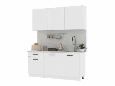 Кухонный гарнитур Лайма ЛДСП 1800 мм Белый