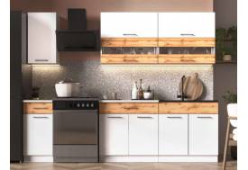 Кухонный гарнитур Ингрид ЛДСП 2000 мм Белый-Дуб Вотан