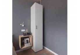 Шкаф со штангой и полками арт. 555 белый