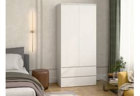 Шкаф 2-хстворчатый с 2-мя ящиками Прайм белый