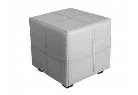 Пуф кожаный Марио белый