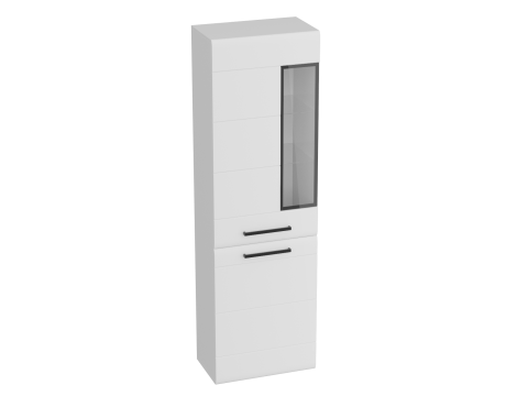 Шкаф-витрина 1960 Кёльн Белый Аляска/ Белый глянец