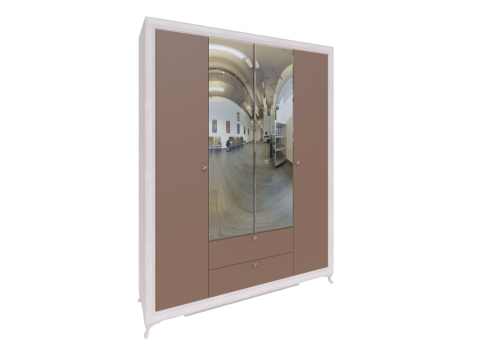 Шкаф четырехдверный М01 Саванна