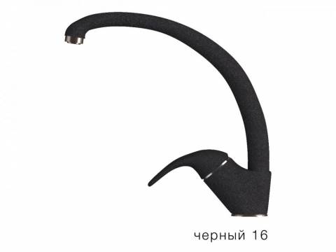 Смеситель для кухни высокий Эко Polygran Черный 16