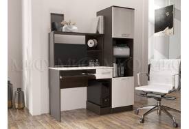 Стол компьютерный №3 с пеналом Миф Дуб беленый/Дуб венге
